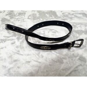 RARE BILL ADLER STUDIO FULL GRAIN LEATHER CONCHO BLACK BELT MENS 36